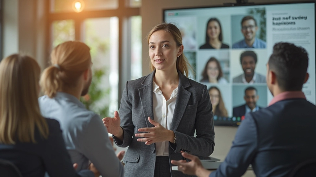 Руководитель проводит мотивирующую встречу с членами удалённой команды