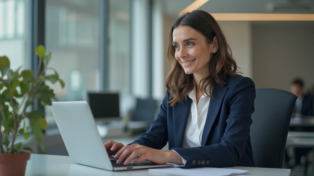 Профессиональная фотография руководителя на видеоконференции с командой в офисе